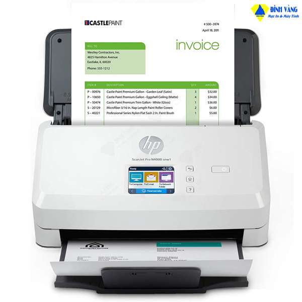 Máy scan HP ScanJet Pro N4000 snw1 6FW08A (ADF 50 tờ, 2 mặt, 40 ppm, LAN, Wifi)