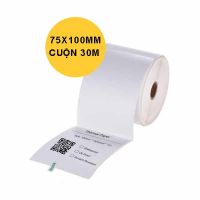 Giấy in nhiệt /giấy in tem 1 tem 75x100x30m 300 tem (In đơn hàng lazada,shopee,tiki,sendo...)